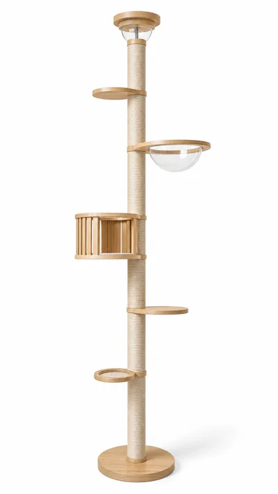 Floor-to-Ceiling Cat Trees and Vertical Scratching Towers - clean gallery image 3