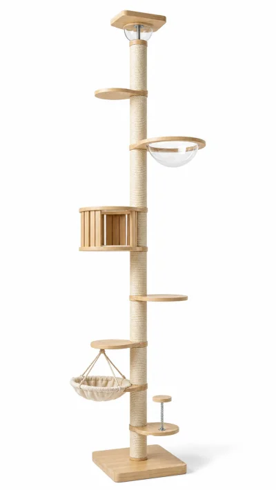 Floor-to-Ceiling Cat Trees and Vertical Scratching Towers - clean gallery image 4