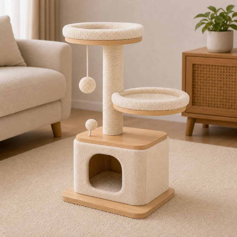 Compact Cat Trees and Small Platform Towers - Wholesale Pet Supplies Sourcing - Xinji Pet Supplies