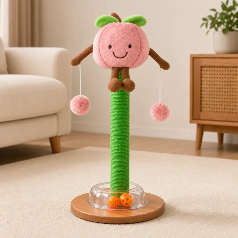 Fruit and Character Rotating Cat Scratching Posts - Wholesale Pet Supplies Sourcing - Xinji Pet Supplies