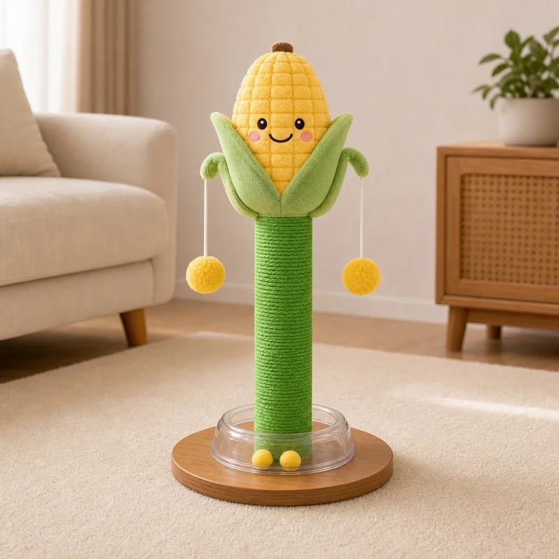 Fruit and Character Rotating Cat Scratching Posts - clean product image 2