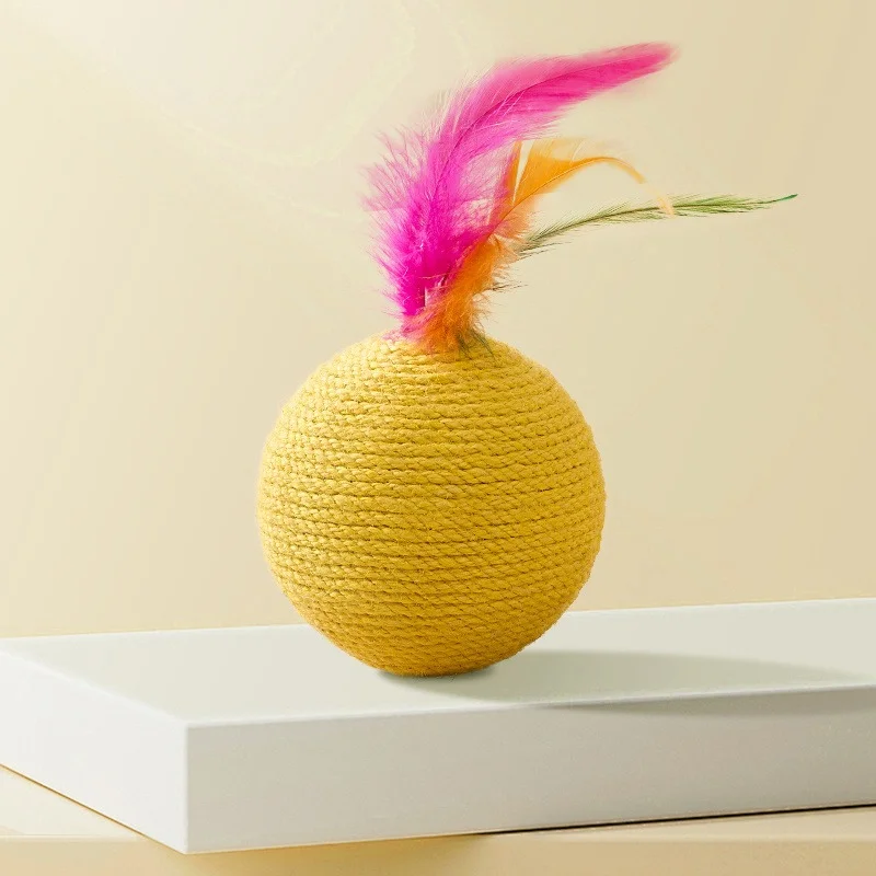 Sisal Cat Balls and Feather Cat Balls - style option 7