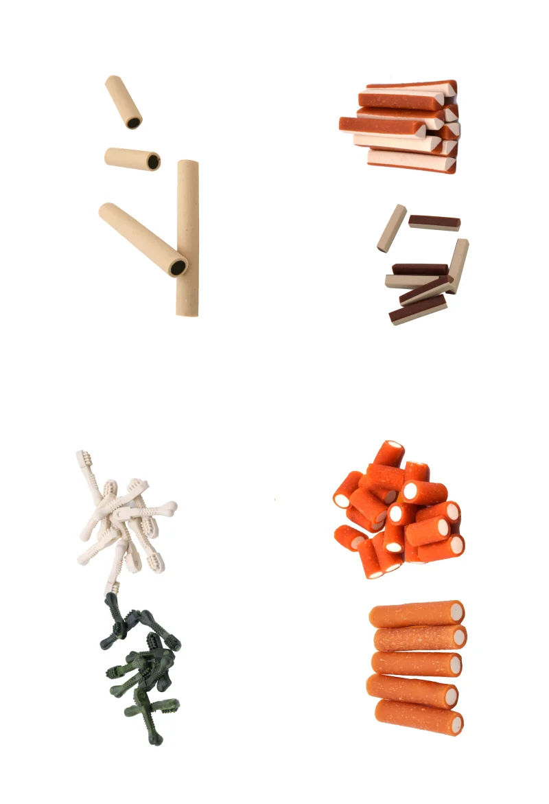 Shaped Dog Dental Chews Wholesale - JC11 Two-Tone Dental Chew