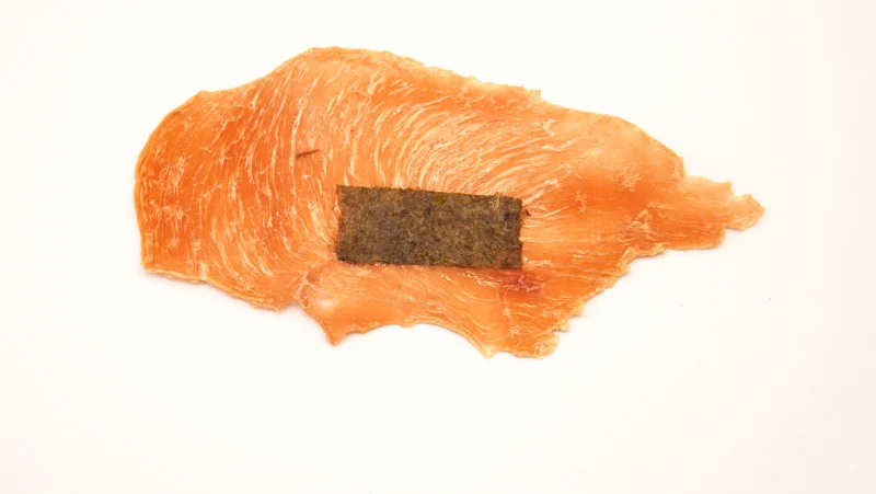 Chicken and Duck Jerky Dog Treats Wholesale - FG18 Chicken Breast Slices with Seaweed