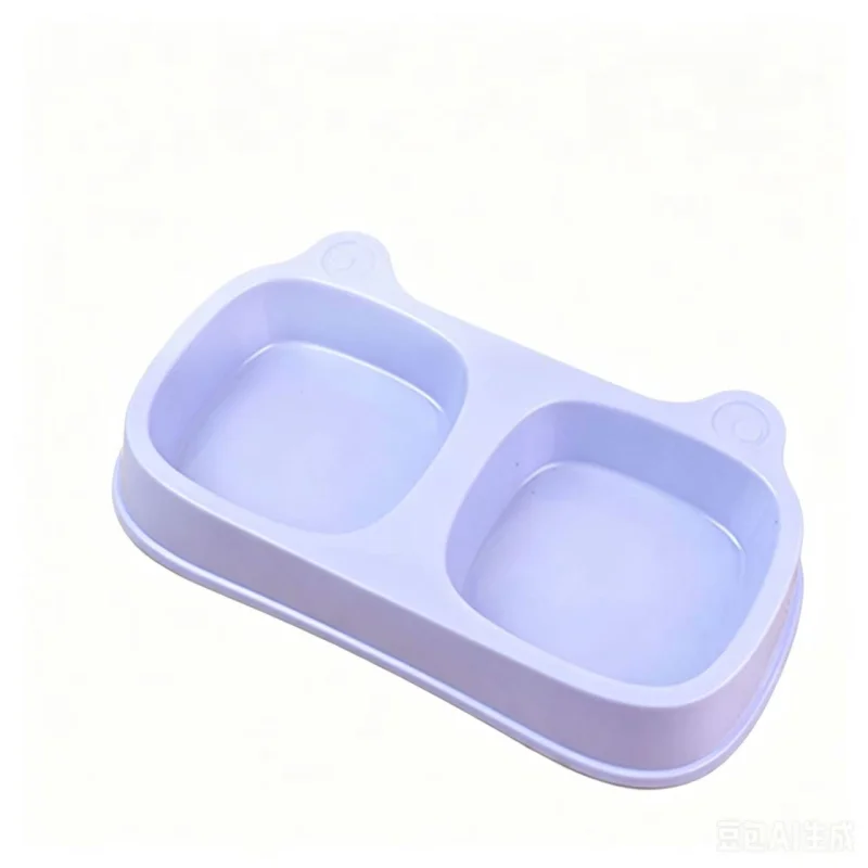 Plastic Pet Bowls and Double Feeding Bowls - New frog-style double bowl