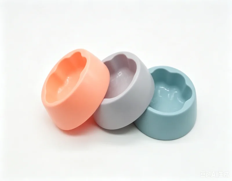 Plastic Pet Bowls and Double Feeding Bowls - Cat-paw single bowl