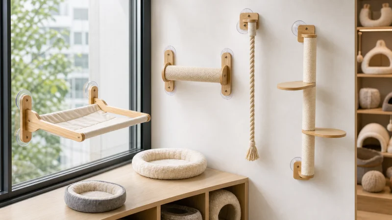 Window-Mounted Cat Hammocks and Suction Cup Climbers: Space-Saving SKUs