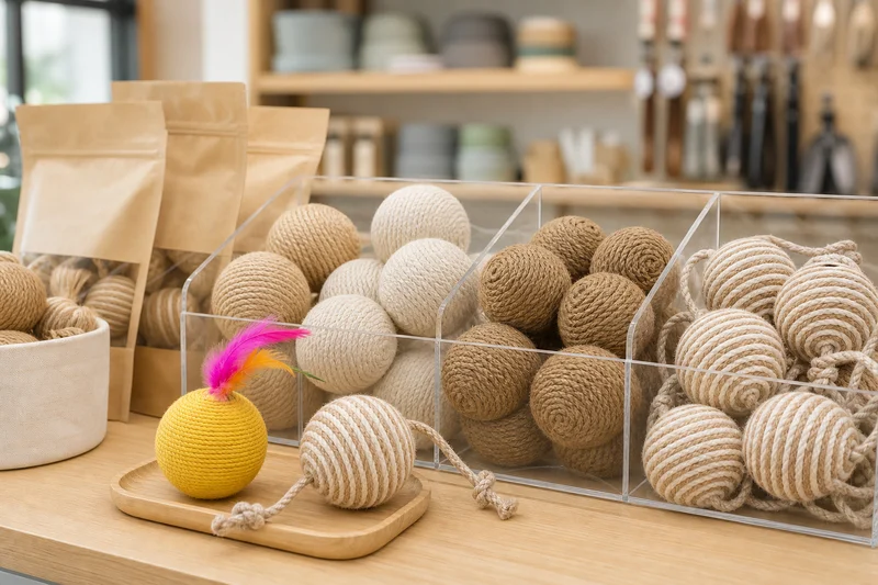 Simple Sisal Cat Toys: Impulse-Buy Ball Assortments for Pet Stores