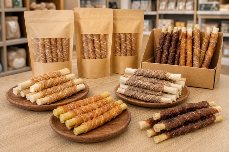 Wrapped Dog Chews and Meat Rolls: A Retail-Ready Treat Range for Pet Stores