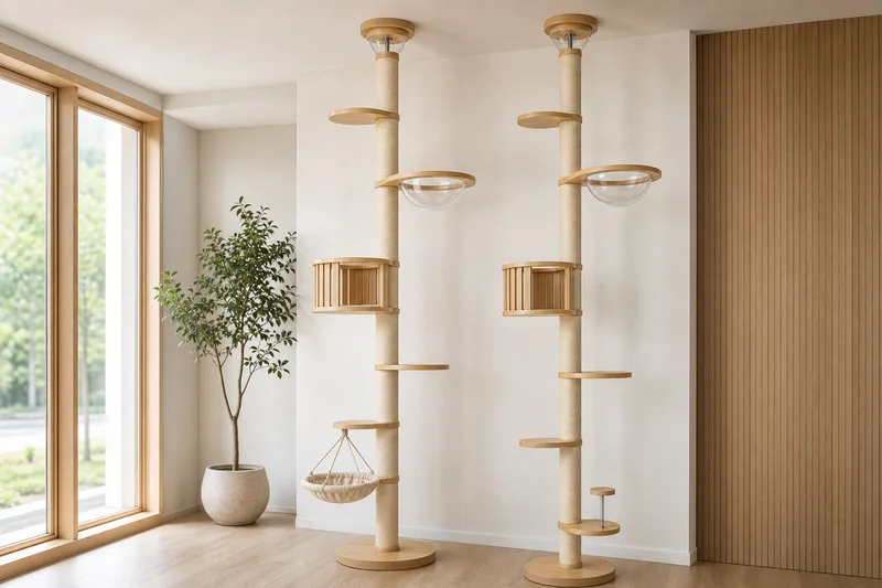 Floor-to-Ceiling Cat Towers: Vertical Assortments for Apartment Retail