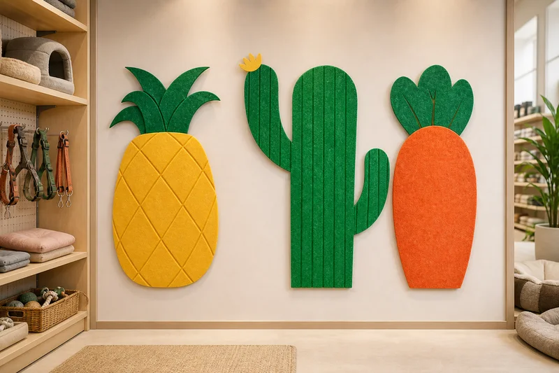 Wall-Mounted Felt Cat Scratchers: Decorative Assortments for Pet Stores