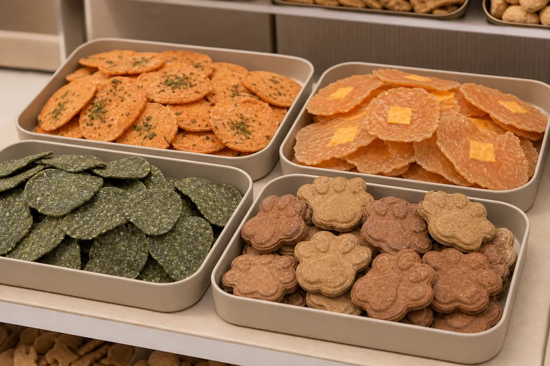 Pet Crisps and Baked Biscuits: A Display-Led Treat Range for Pet Stores