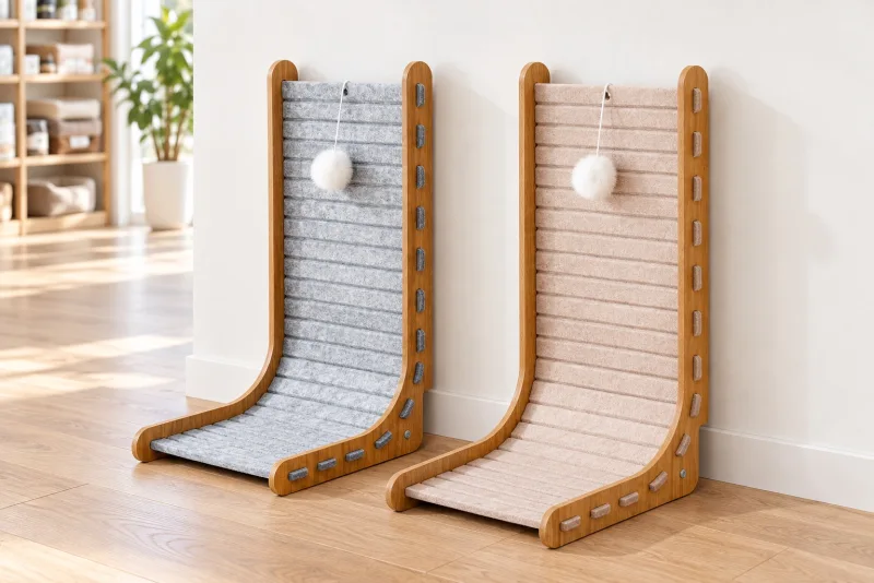 L-Shaped Felt Cat Scratchers: A 30 x 33 x 60 cm Pick for Small-Space Retail