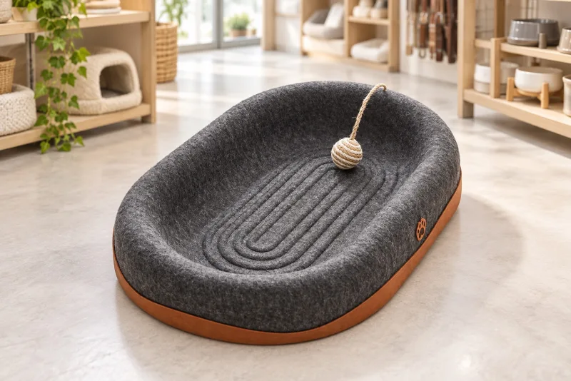 Oval Felt Cat Scratcher Bed: A 58 x 38 x 8 cm Retail Product Pick